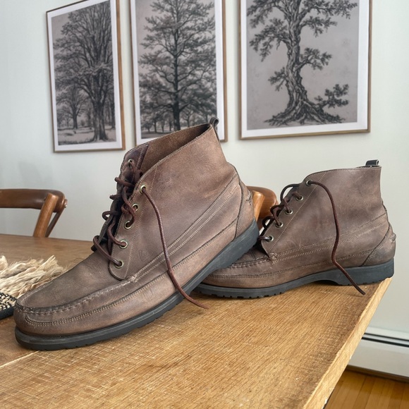 Florsheim Outdoorsman Size 12D Men’s Brown Leather Boat Chukka Boots main image 4